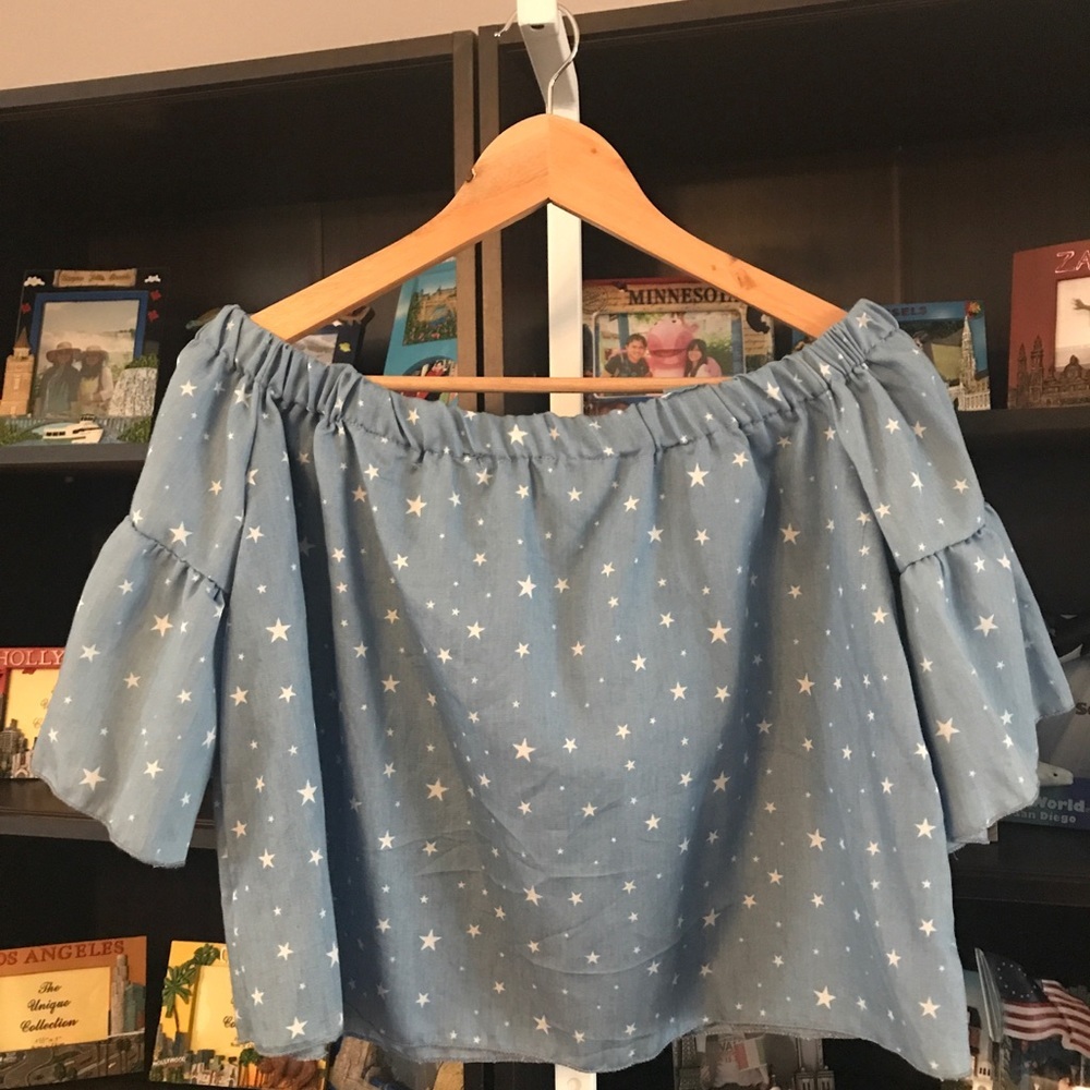 [See You Monday] Off Shoulder Top w/ Straps New L - Picture 3 of 5